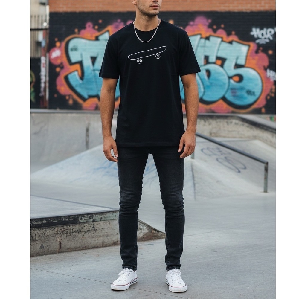NWOT FRENCH CONNECTION Mens‎ Size L Skateboard Graphic T-Shirt
